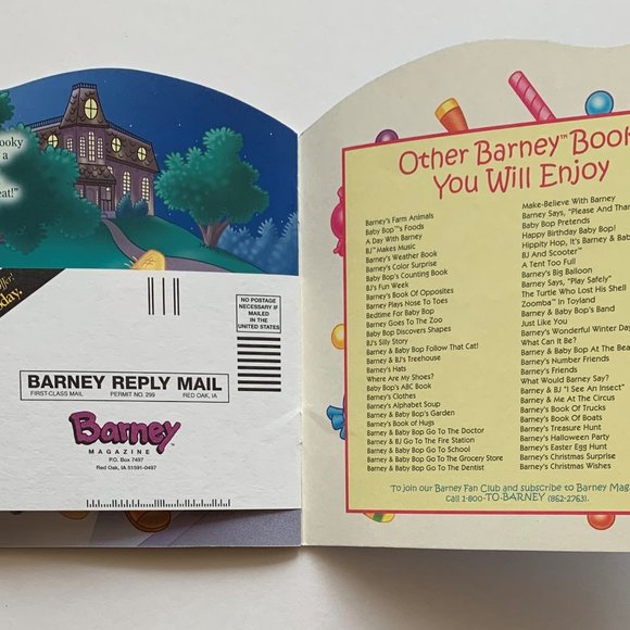 Vintage 1990s Barney Books: Just Imagine with Barney & Barney's Trick or Treat - Picture 16 of 16